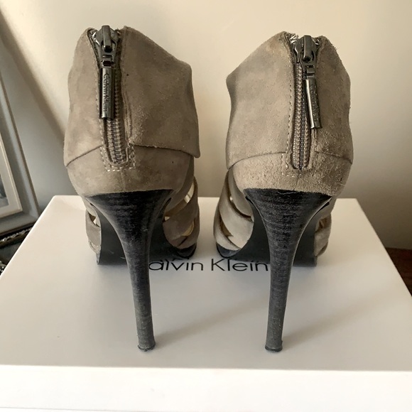 Calvin Klein Patrish Kid Suede Heels - Picture 7 of 7